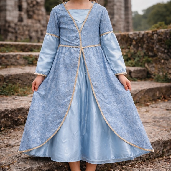 DreamWorks Shrek the Third Princess Fiona Blue Dress Costume Girls Medium